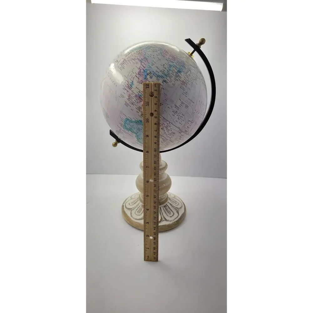 World Time Desk Top World Globe With Wood Stand